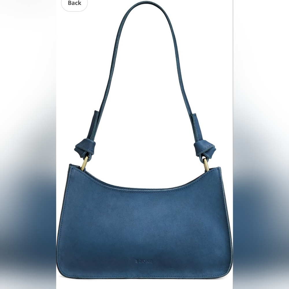 NIB Top Grain genuine leather purse Navy